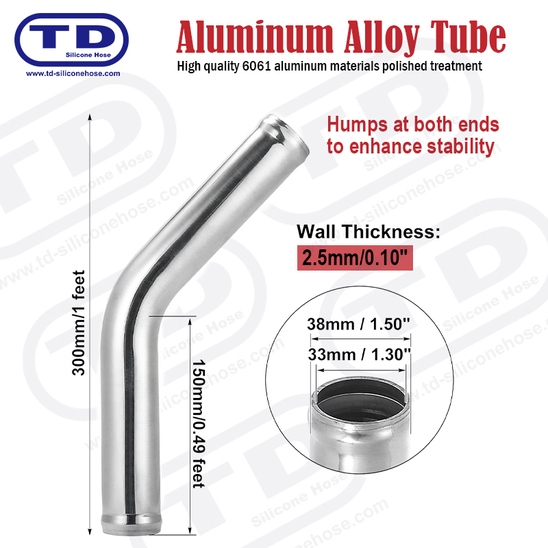 Aluminium Pipe XLV ° cubito OD: 1.5 