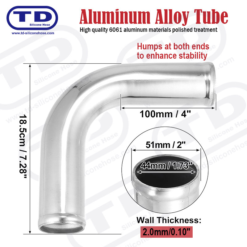 Aluminium Pipe XC ° cubito OD: 2.0 